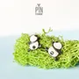 Jewelry - Funny Panda Earrings - Wood & Stainless Steel Animal Jewelry - PINTONIK