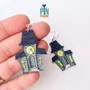 Jewelry - Haunted Mansion Ghost Earrings - Halloween Costumes Jewelry - Spooky Witch Earrings - PINTONIK