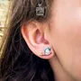 Bijoux - Boucles d'oreilles spatiales dépareillées - Puces d'oreilles astronaute et OVNI - Bijoux geek - PINTONIK