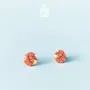 Jewelry - Neon Shrimp Earrings - Funny Food Stud Earrings - Quirky Beach Jewelry - PINTONIK