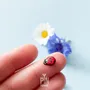 Jewelry - Good Luck Ladybug Earrings - Ladybird Beetle Stud Earrings - Tiny Insect Jewelry - Four Leaf Clover - PINTONIK