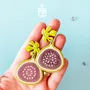 Jewelry - Fig Fruit Earrings - Summer Fruits Chunky Jewelry - PINTONIK