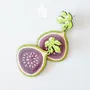Jewelry - Fig Fruit Earrings - Summer Fruits Chunky Jewelry - PINTONIK