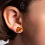 Bijoux - Boucles d'oreilles Jack O'Lantern - Bijoux d'Halloween originaux en bois - PINTONIK
