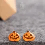 Bijoux - Boucles d'oreilles Jack O'Lantern - Bijoux d'Halloween originaux en bois - PINTONIK