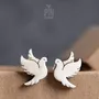 Jewelry - White Dove Stud Earrings - First Communion, Christening Gifts for Goddaughter, Godmother or Adult Baptism - PINTONIK