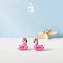 Jewelry - Funny Flamingo Earrings - Pool Floatie Stud Earrings - Summer Beach Jewelry for Pool Party - PINTONIK