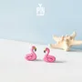 Jewelry - Funny Flamingo Earrings - Pool Floatie Stud Earrings - Summer Beach Jewelry for Pool Party - PINTONIK