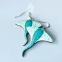 Jewelry - Mint Stingray Earrings - Sea Life Wooden Manta Ray - Sterling Silver - PINTONIK