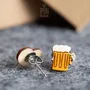 Bijoux - Boucles d'oreilles dépareillées sur le thème de la bière - Boucles d'oreilles Oktoberfest - Boucles d'oreilles originales inspirées de la bière et des bretzels - PINTONIK