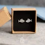 Bijoux - Boucles d'oreilles poissons chrétiennes - Cadeaux de baptême ou de première communion en argent pour filles ou adultes - PINTONIK