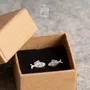 Bijoux - Boucles d'oreilles poissons chrétiennes - Cadeaux de baptême ou de première communion en argent pour filles ou adultes - PINTONIK