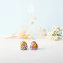 Bijoux - Boucles d'oreilles puces en forme d'œufs de Pâques dépareillés - Bijoux de printemps amusants - PINTONIK