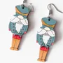 Bijoux - Boucles d'oreilles Casse-Noisette de Noël - Boucles d'oreilles fantaisie - Bijoux amusants à glisser dans une chaussette de Noël - PINTONIK