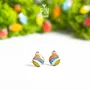 Jewelry - Retro Christmas Ornament Earrings with Rainbow - Christmas Stocking Stuffer - PINTONIK
