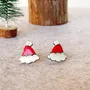 Bijoux - Boucles d'oreilles fantaisie en forme de chapeau de Noël - Idées cadeaux originales pour les bas de Noël ou le Père Noël secret - PINTONIK
