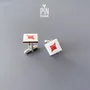 Jewelry - Ace of Spades Cufflinks - Hand-Painted Wooden Poker Cufflinks - PINTONIK