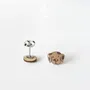 Jewelry - Mismatched Dog Paw Earrings - Wooden Studs, Stainless Steel Base - PINTONIK