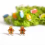 Jewelry - Gingerbread Man Stud Earrings - Quirky Christmas Earrings - Fun Stocking Stuffer or Secret Santa Gift - PINTONIK