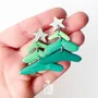 Jewelry - Christmas Tree Dangle Earrings - Sterling Silver Festive Jewelry - PINTONIK
