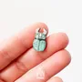 Jewelry - Stag Beetle Pin - Rhinoceros Bug Insect Jewelry - Bug Lover Gift - Mini Ita Bag Brooch - PINTONIK