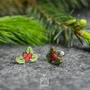 Jewelry - Holly Christmas Earrings - Holiday Jewelry Stocking Stuffer - Fun Secret Santa Gift - PINTONIK