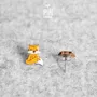 Jewelry - Cute Fox Kids Earrings - Fox Christmas Gift or Stocking Stuffer - Animal Fall Jewelry - PINTONIK