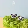Jewelry - Panda Bear Stud Earrings - Cute Panda Jewelry Accessories - Chinese Animal Gift for Animal Lovers - PINTONIK