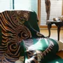 Throw blankets - Tiger and Magpie(Green) - BON`EE(LIVING ART BRAND)