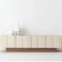 Sideboards - FURNITURE COLLECTION. OBI. BEIGE LACQUER FINISH AND WALNUT - VP INTERIORISMO