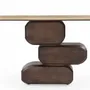 Autres tables  - Console en marbre travertin MINDI 120 x 42 x 79 cm - ETHAN CHLOE