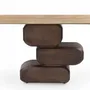 Autres tables  - Console en marbre travertin MINDI 120 x 42 x 79 cm - ETHAN CHLOE