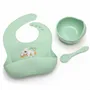 Repas pour enfant - Set vaisselle en silicone bavoir + bol + cuillère koala - GAELLE DUVAL