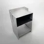 Hotel bedrooms - Matted Aluminium & Blackwood Sidetable - Industrial Nightstand - CASE STUDIOS