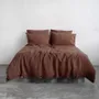 Bed linens - Chocolate Linen Duvet Cover Set - LINEN TALES