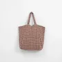 Sacs et cabas - Grand Sac en Lin Chocolate Gingham - LINEN TALES