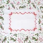 Sets de table - Sets de table brodés Red Christmas Bows – Collection textile festive - ROSEBERRY HOME