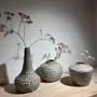 Vases - Lot de 3 soliflores en grès blanc émaillé - LES POTERIES DE SWANE