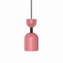 Hanging lights - SUPURU pink ceiling pendant lamp with black tube - UPPER HALF