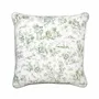Fabric cushions - Toile de Jouy Green Decorative Cushion Cover - Textile Collection - ROSEBERRY HOME