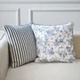 Coussins textile - Housse de coussin décorative Dandy Blue à rayures – Collection textile - ROSEBERRY HOME
