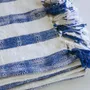 Plaids - Throw Jax – striped slub cotton with fringes - ML FABRICS