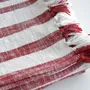 Plaids - Throw Jax – striped slub cotton with fringes - ML FABRICS