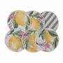 Sets de table - Mini sous-verres ronds Lemonade & Rayures – Style d’été - ROSEBERRY HOME