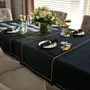 Linge de table textile - Nappe Royal Black Goldenline – Luxe signature - ROSEBERRY HOME