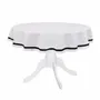 Nappes - Nappe ronde Rayures – Ruban noir (Style bistrot français) - ROSEBERRY HOME