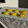 Assiettes au quotidien - Lot de 6 assiettes jaunes creuses vintage D22,5 H3,5 - OFFICE OBJETS