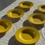 Assiettes au quotidien - Lot de 6 assiettes jaunes creuses vintage D22,5 H3,5 - OFFICE OBJETS