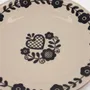 Everyday plates - Hand-Painted Viana Black Stoneware Dinner Plate - HOUSE OF CAPRICORN
