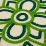 Cushions - Handmade Florea Natural Linen and Green Embroidered Cushion - HOUSE OF CAPRICORN